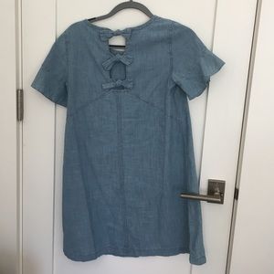 Chambray Tie-Back Dress